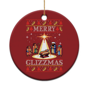 Funny Merry Glizzmas Christmas Ornament Hot Dog Xmas Nativity Scene TS11 Print Your Wear