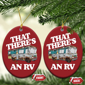 Funny Xmas Movie Christmas Ornament That There's An RV Led Lights Camping Motorhome TS11 Oval Red Print Your Wear