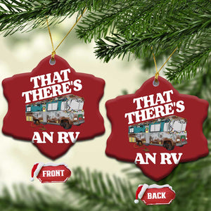 Funny Xmas Movie Christmas Ornament That There's An RV Led Lights Camping Motorhome TS11 Snow Flake Red Print Your Wear