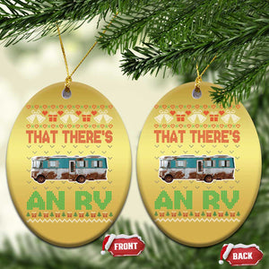 Funny Xmas Movie Christmas Ornament That There's An RV Camping Motorhome Bell TS11 Oval Gold Print Your Wear