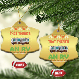 Funny Xmas Movie Christmas Ornament That There's An RV Camping Motorhome Bell TS11 Snow Flake Gold Print Your Wear