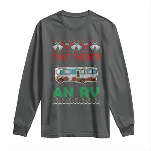 Funny Christmas Movie Long Sleeve Shirt That There's An RV Camping Motorhome Bell TS11 Dark Heather Print Your Wear