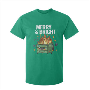 Funny Lil Fire Dumpster Christmas T Shirt For Kid Merry And Bright Xmas Led Lights TS11 Irish Green Print Your Wear