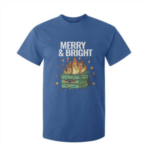 Funny Lil Fire Dumpster Christmas T Shirt For Kid Merry And Bright Xmas Led Lights TS11 Royal Blue Print Your Wear