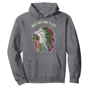 Funny Christmas Native American Hoodie Ho Ho Ho Lay Vintage War Bonnet TS11 Charcoal Print Your Wear