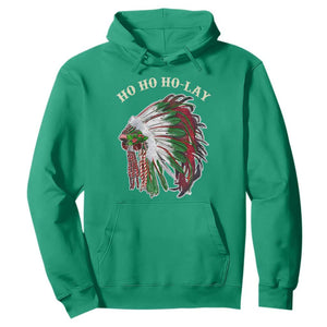 Funny Christmas Native American Hoodie Ho Ho Ho Lay Vintage War Bonnet TS11 Irish Green Print Your Wear