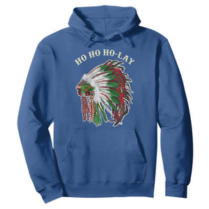 Funny Christmas Native American Hoodie Ho Ho Ho Lay Vintage War Bonnet TS11 Royal Blue Print Your Wear