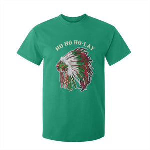 Funny Christmas Native American T Shirt For Kid Ho Ho Ho Lay Vintage War Bonnet TS11 Irish Green Print Your Wear