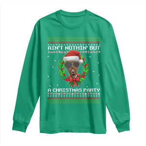 Funny Diddy Ain't Nothin' But A Christmas Party Long Sleeve Shirt TS11 Irish Green Print Your Wear