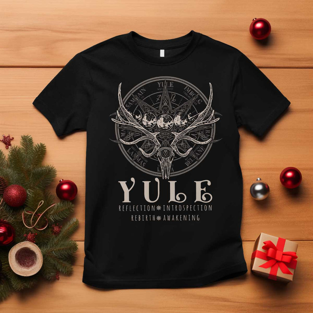 Yule Pagan T Shirt Reflection Instrospection Rebirth Awakening TS11 Black Print Your Wear