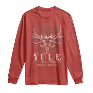 Yule Pagan Long Sleeve Shirt Reflection Instrospection Rebirth Awakening TS11 Red Print Your Wear