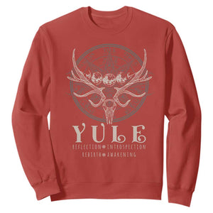 Yule Pagan Sweatshirt Reflection Instrospection Rebirth Awakening TS11 Red Print Your Wear