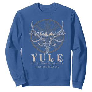 Yule Pagan Sweatshirt Reflection Instrospection Rebirth Awakening TS11 Royal Blue Print Your Wear