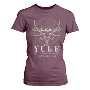 Yule Pagan T Shirt For Women Reflection Instrospection Rebirth Awakening TS11 Maroon Print Your Wear