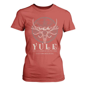 Yule Pagan T Shirt For Women Reflection Instrospection Rebirth Awakening TS11 Red Print Your Wear