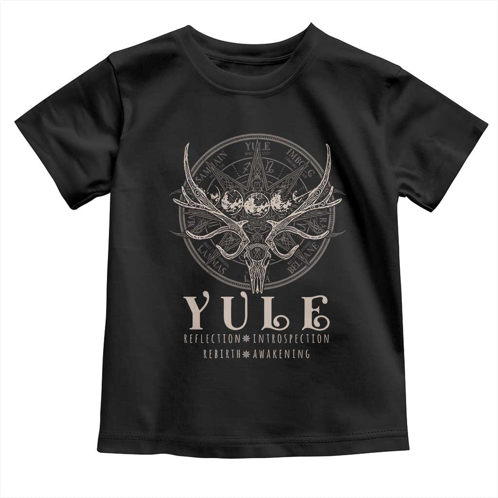 Yule Pagan Toddler T Shirt Reflection Instrospection Rebirth Awakening TS11 Black Print Your Wear