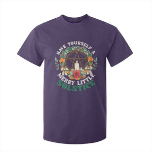 Have Yourself A Merry Little Solstice T Shirt For Kid Pagan Pentagram Christmas Wreath TS11 Purple Print Your Wear