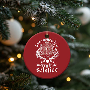 Yule Pagan Christmas Ornament Have Yourself A Merry Little Solstice Vintage Pentagram TS11 Print Your Wear