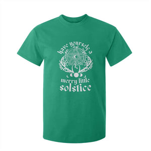 Yule Pagan T Shirt For Kid Have Yourself A Merry Little Solstice Vintage Pentagram TS11 Irish Green Print Your Wear