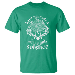 Yule Pagan T Shirt Have Yourself A Merry Little Solstice Vintage Pentagram TS11 Irish Green Print Your Wear