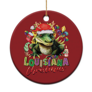 Funny Cajun Louisiana Christmas Santa's Alligator Christmas Ornament TS11 Print Your Wear