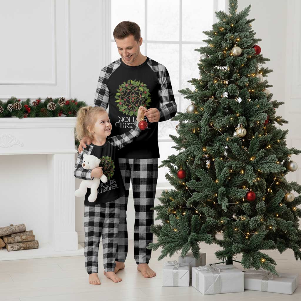Scottish Merry Christmas Plaid Pajama Set Nollaig Chridhel Celtic Xmas Mistletoe TS11 White Plaid Print Your Wear