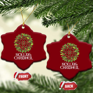 Scottish Merry Christmas Ceramic Ornament Nollaig Chridhel Celtic Xmas Mistletoe TS11 Print Your Wear