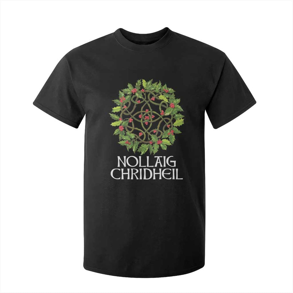 Scottish Merry Christmas T Shirt For Kid Nollaig Chridhel Celtic Xmas Mistletoe TS11 Black Print Your Wear