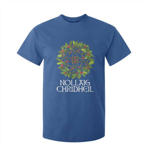 Scottish Merry Christmas T Shirt For Kid Nollaig Chridhel Celtic Xmas Mistletoe TS11 Royal Blue Print Your Wear