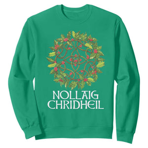 Scottish Merry Christmas Sweatshirt Nollaig Chridhel Celtic Xmas Mistletoe TS11 Irish Green Print Your Wear