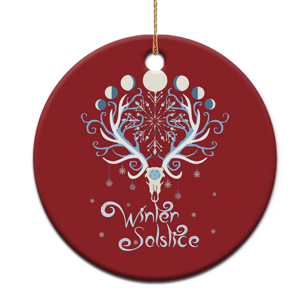 Winter Solstice Yule Pagan Xmas Reindeer Christmas Ornament TS11 Print Your Wear