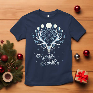 Winter Solstice Yule Pagan Christmas Reindeer T Shirt TS11 Navy Print Your Wear