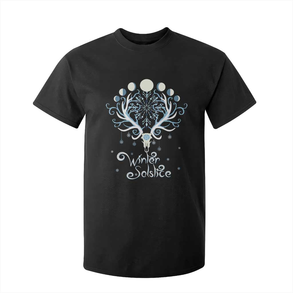 Winter Solstice Yule Pagan Christmas Reindeer T Shirt For Kid TS11 Black Print Your Wear