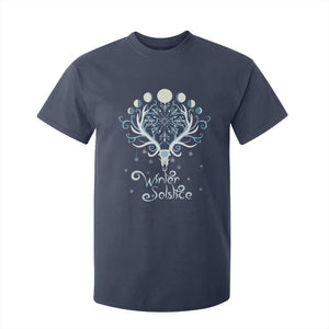 Winter Solstice Yule Pagan Christmas Reindeer T Shirt For Kid TS11 Navy Print Your Wear