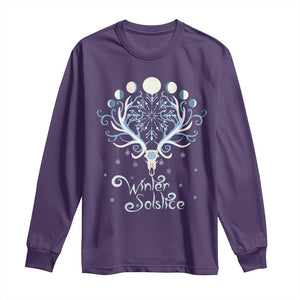 Winter Solstice Yule Pagan Christmas Reindeer Long Sleeve Shirt TS11 Purple Print Your Wear