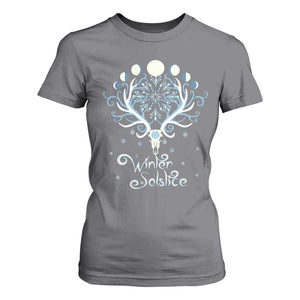 Winter Solstice Yule Pagan Christmas Reindeer T Shirt For Women TS11 Charcoal Print Your Wear