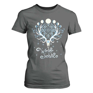 Winter Solstice Yule Pagan Christmas Reindeer T Shirt For Women TS11 Dark Heather Print Your Wear