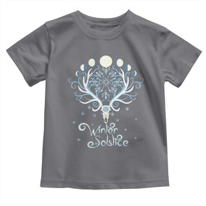 Winter Solstice Yule Pagan Christmas Reindeer Toddler T Shirt TS11 Charcoal Print Your Wear