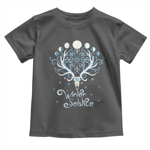 Winter Solstice Yule Pagan Christmas Reindeer Toddler T Shirt TS11 Dark Heather Print Your Wear