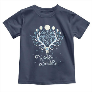 Winter Solstice Yule Pagan Christmas Reindeer Toddler T Shirt TS11 Navy Print Your Wear