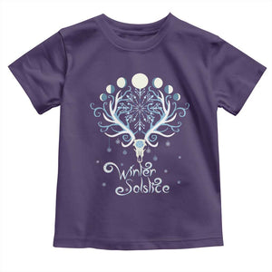 Winter Solstice Yule Pagan Christmas Reindeer Toddler T Shirt TS11 Purple Print Your Wear