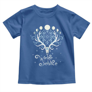 Winter Solstice Yule Pagan Christmas Reindeer Toddler T Shirt TS11 Royal Blue Print Your Wear