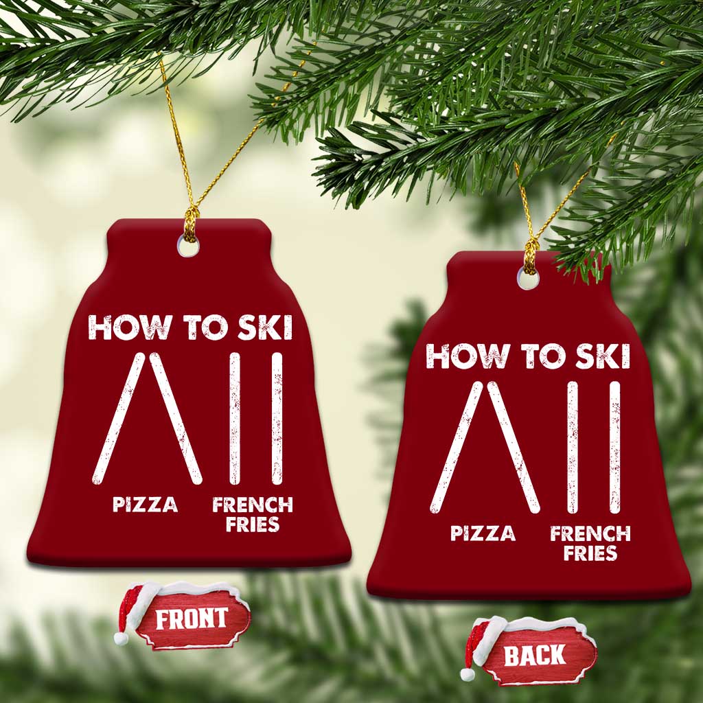 Funny Skiing Instructor Ceramic Ornament How To Ski Food Lover Winter Sport TS11 Print Your Wear