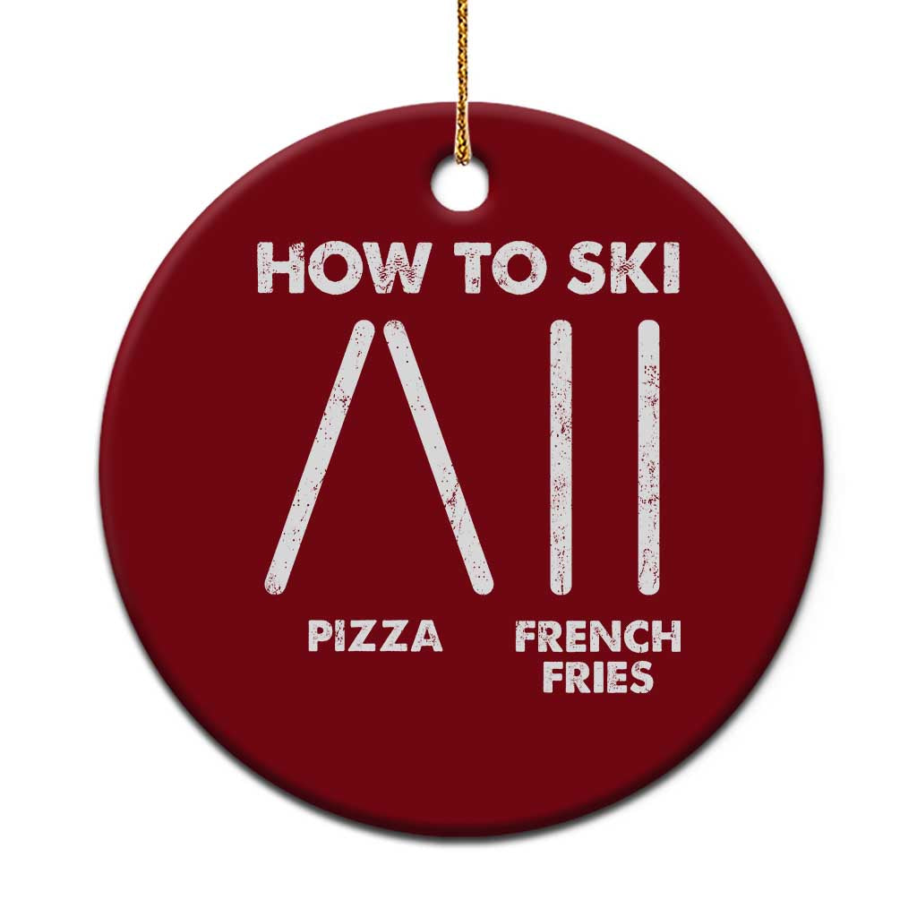 Funny Skiing Instructor Ceramic Ornament How To Ski Food Lover Winter Sport TS11 1pc Red Print Your Wear