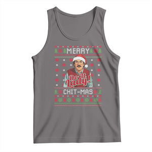 Funny Chit Christmas Tank Top Merry Chit Mas Do It Lady Ugly Xmas TS11 Deep Heather Print Your Wear