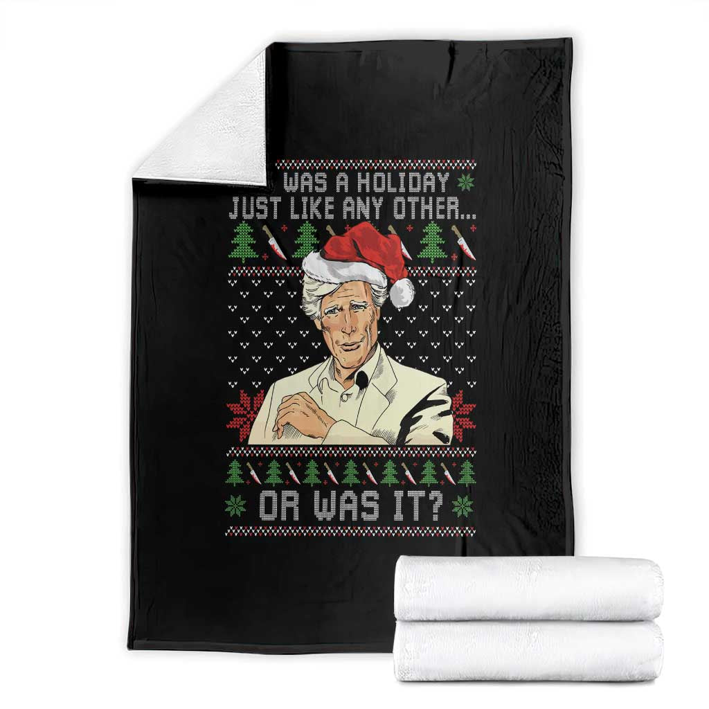 True Crime Christmas Keith Throw Blanket Funny It Was A Holiday Just Like Any Other Or Was It TS11 Black Print Your Wear
