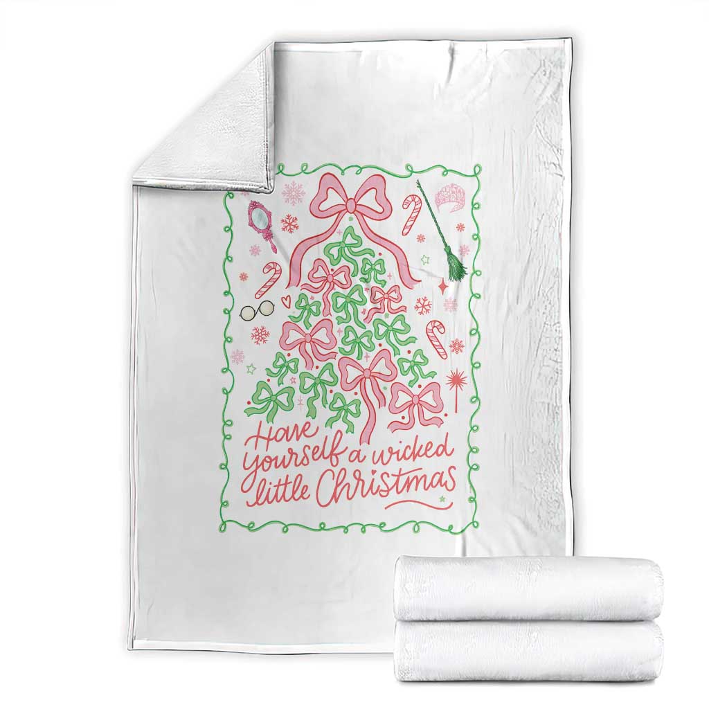 Have Yourself A Wicked Little Christmas Throw Blanket Funny Xmas Wizard Princess TS11 White Print Your Wear