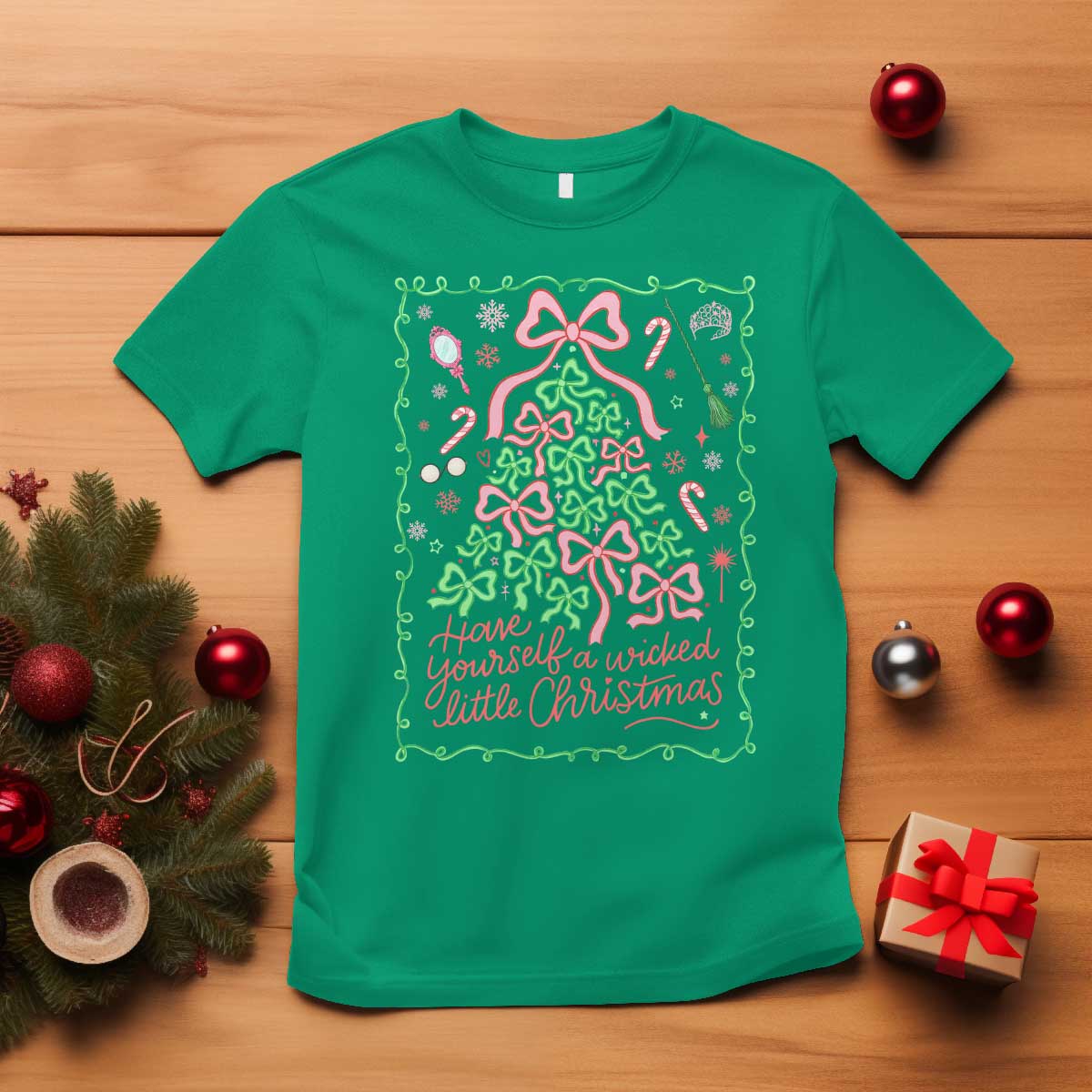Have Yourself A Wicked Little Christmas T Shirt Funny Xmas Wizard Princess TS11 Irish Green Print Your Wear