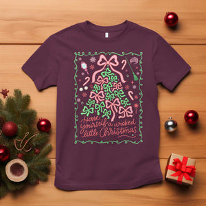 Have Yourself A Wicked Little Christmas T Shirt Funny Xmas Wizard Princess TS11 Maroon Print Your Wear