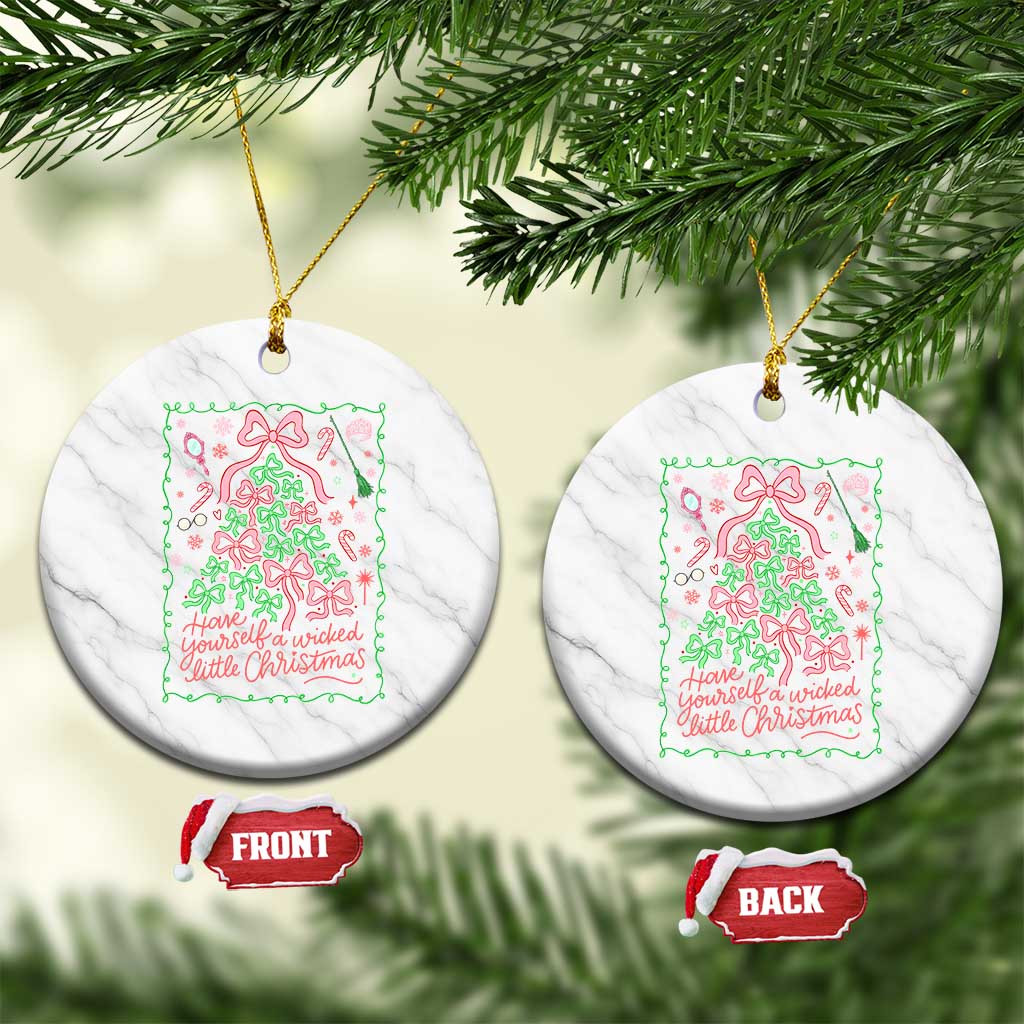 Have Yourself A Wicked Little Christmas Ceramic Ornament Funny Xmas Wizard Princess TS11 1pc White Marble Print Your Wear